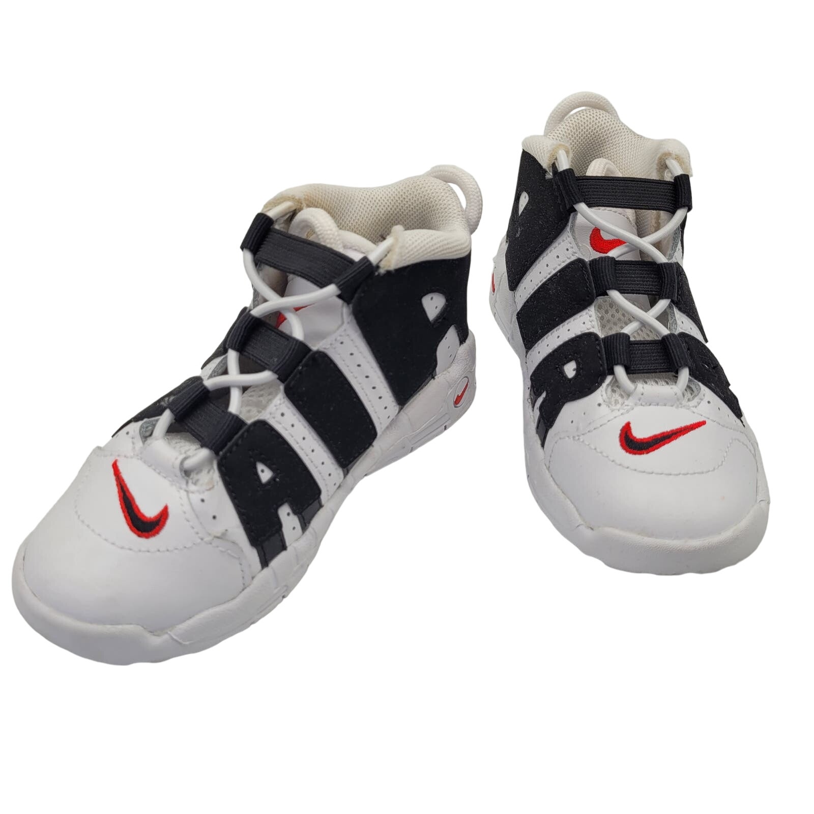 Nib Infant Nike Air More Uptempo Td 'Bulls' 2020 Size 9c White Black Varsity Red